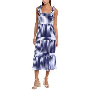 Maison Maar Womens  Midi Dress, Blue